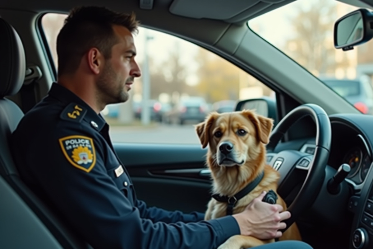 chien voiture